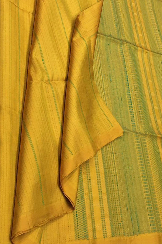 Yellow Handloom Kanjeevaram Pure Silk Saree