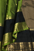Green Handloom Kanjeevaram Pure Silk Saree - Luxurion World