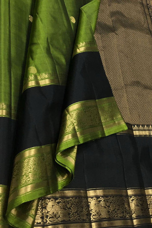 Green Handloom Kanjeevaram Pure Silk Saree