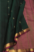 Green Handloom Kanjeevaram Pure Silk Saree - Luxurion World