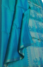Royal Blue Handloom Kanjeevaram Silk Saree - Luxurion World