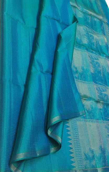 Royal Blue Handloom Kanjeevaram Silk Saree