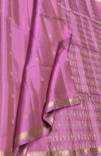 Pink Handloom Kanjeevaram Pure Silk Saree - Luxurion World