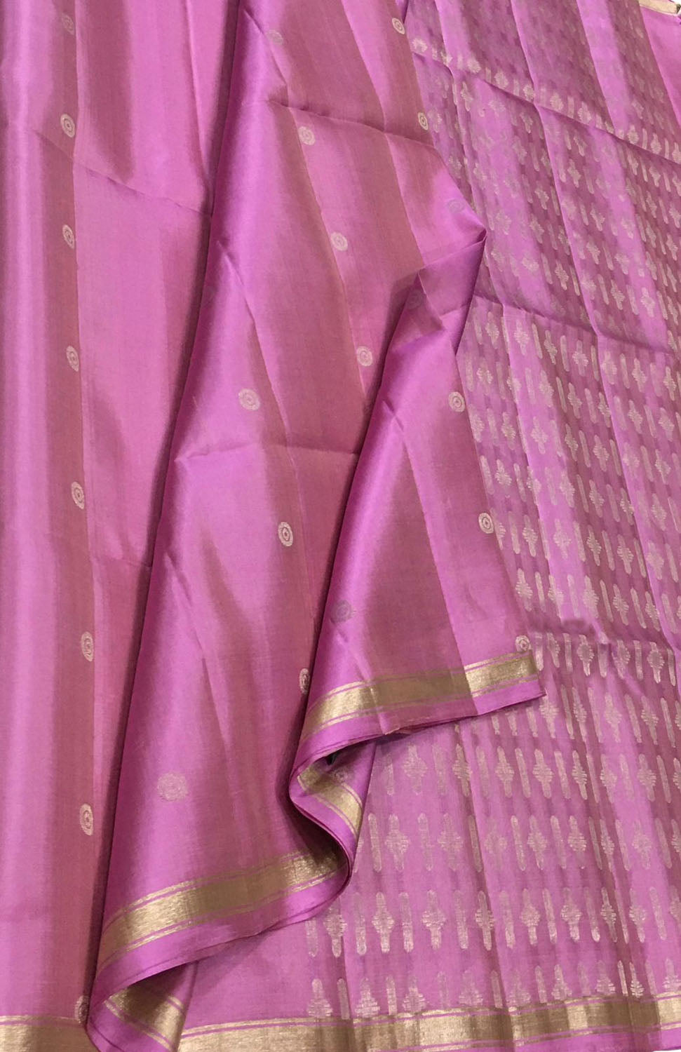 Pink Handloom Kanjeevaram Pure Silk Saree - Luxurion World