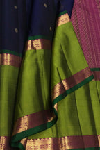 Royal Blue Handloom Kanjeevaram Silk Saree - Luxurion World