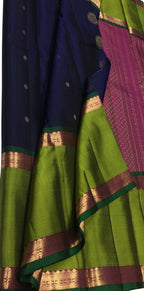 Royal Blue Handloom Kanjeevaram Silk Saree - Luxurion World