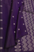 Exquisite Purple Handloom Kanjeevaram Silk Saree - Luxurion World