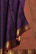 Exquisite Purple Handloom Kanjeevaram Pure Silk Saree - Luxurion World