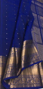 Royal Blue Handloom Kanjeevaram Pure Silk Saree - Luxurion World