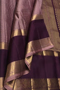 Exquisite Purple Handloom Kanjeevaram Pure Silk Saree - Luxurion World