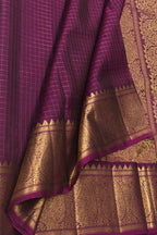 Exquisite Purple Handloom Kanjeevaram Silk Saree - Luxurion World