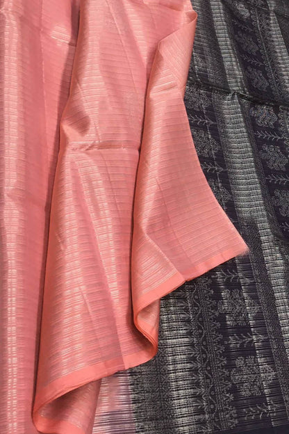 Exquisite Pink Handloom Kanjeevaram Silk Saree - Luxurion World
