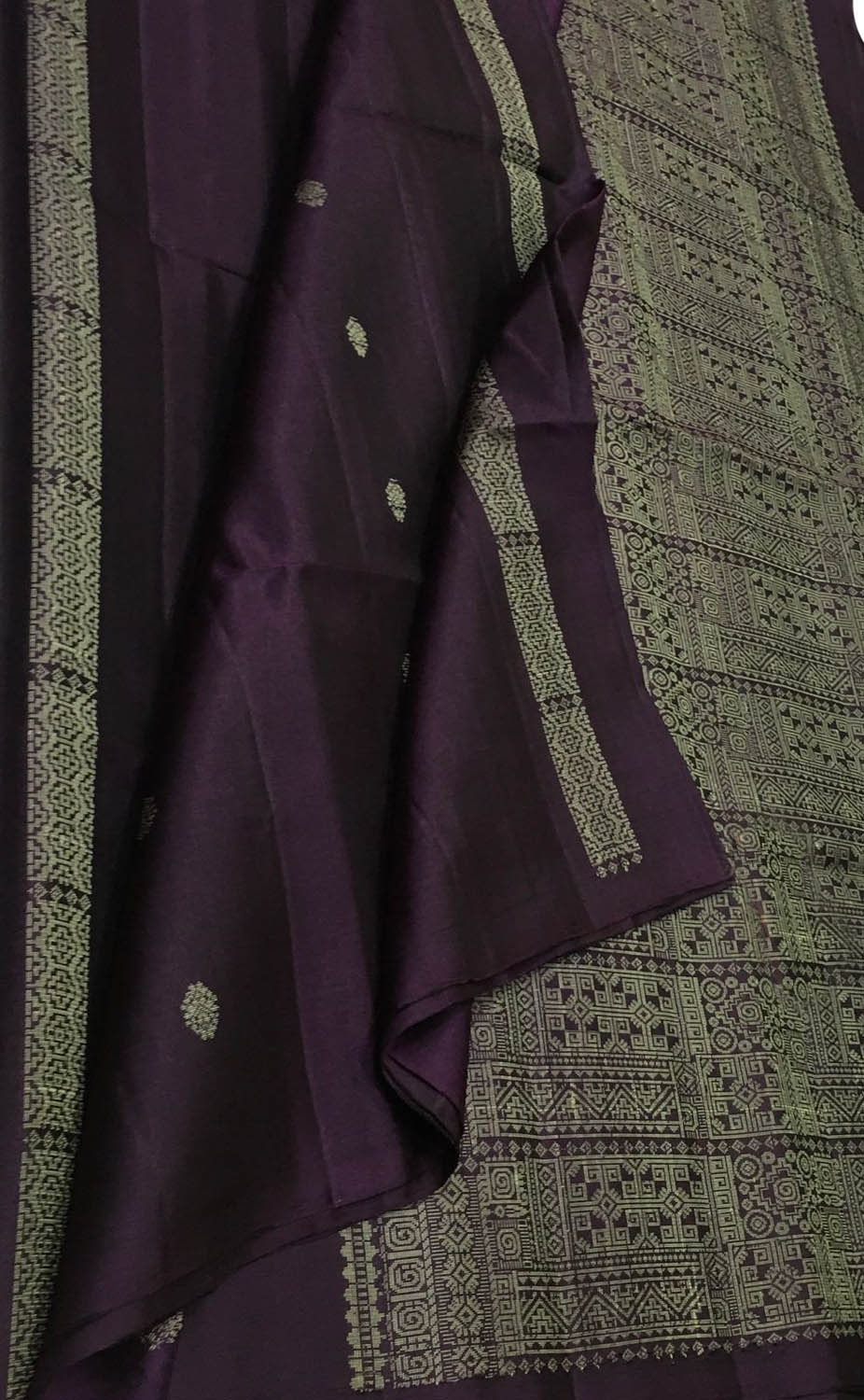 Purple Handloom Kanjeevaram Pure Silk Saree - Luxurion World
