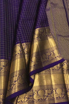 Exquisite Blue Handloom Kanjeevaram Pure Silk Saree - Luxurion World
