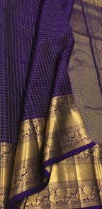 Exquisite Blue Handloom Kanjeevaram Pure Silk Saree - Luxurion World