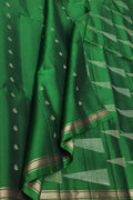 Green Handloom Kanjeevaram Pure Silk Saree - Luxurion World