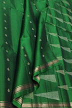 Green Handloom Kanjeevaram Pure Silk Saree - Luxurion World