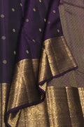 Exquisite Purple Handloom Kanjeevaram Pure Silk Saree - Luxurion World