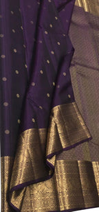 Exquisite Purple Handloom Kanjeevaram Pure Silk Saree - Luxurion World