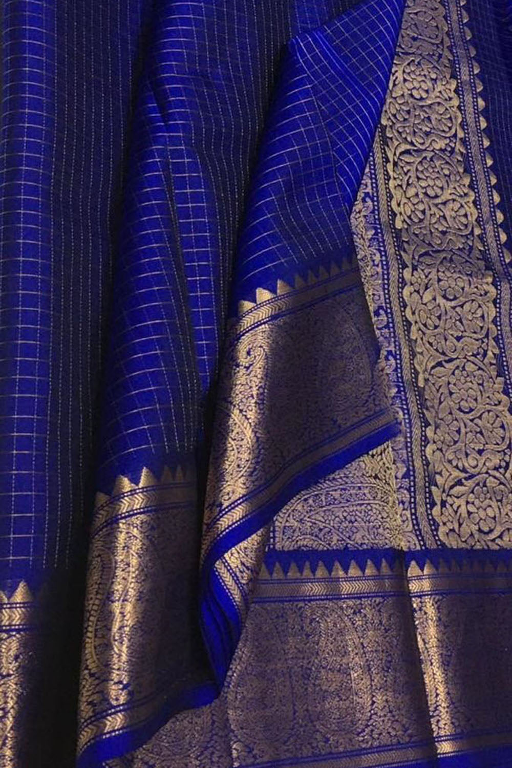 Exquisite Blue Handloom Kanjeevaram Pure Silk Saree - Luxurion World