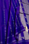 Exquisite Blue Handloom Kanjeevaram Pure Silk Saree - Luxurion World