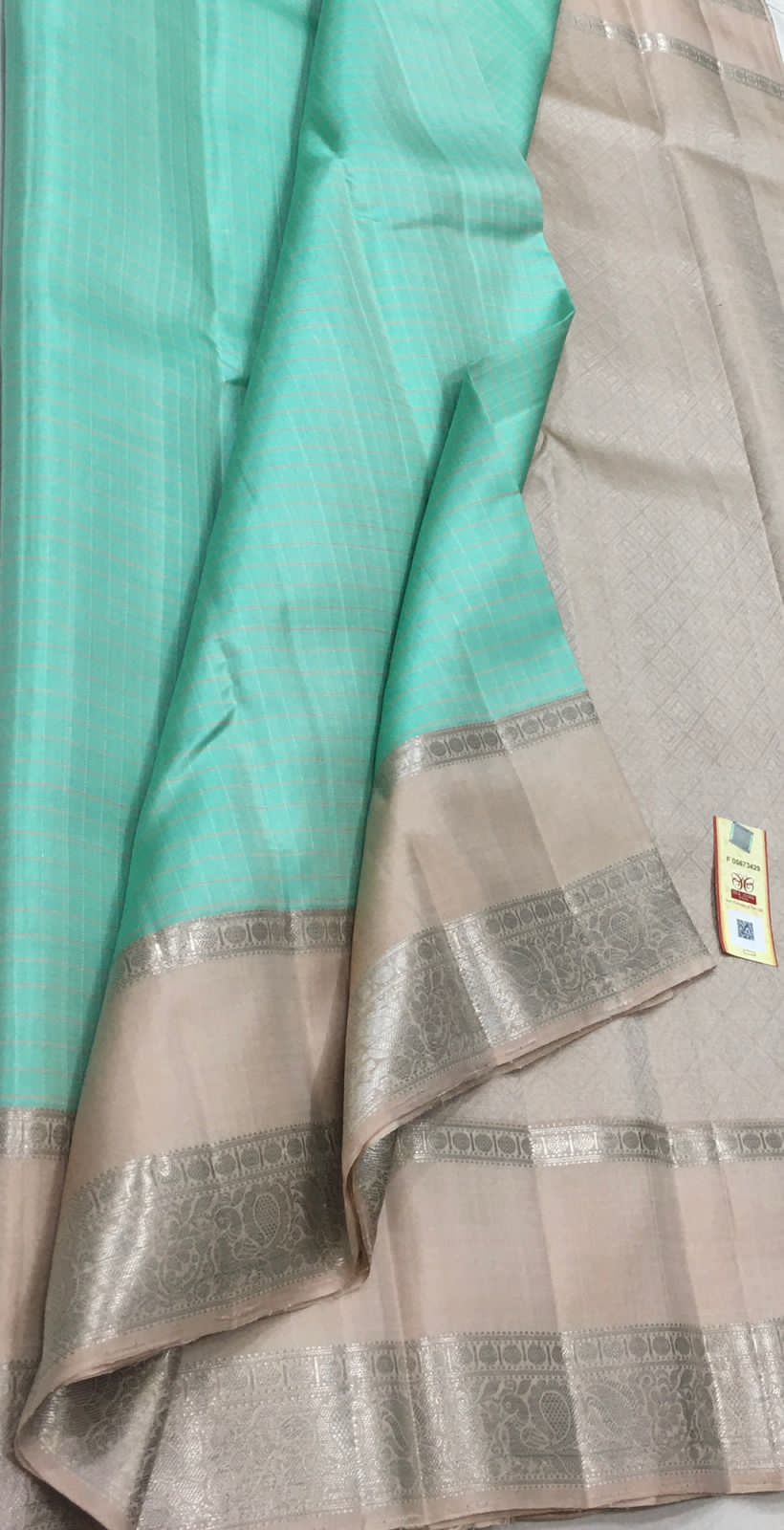 Blue Handloom Kanjeevaram Pure Silk Saree - Luxurion World