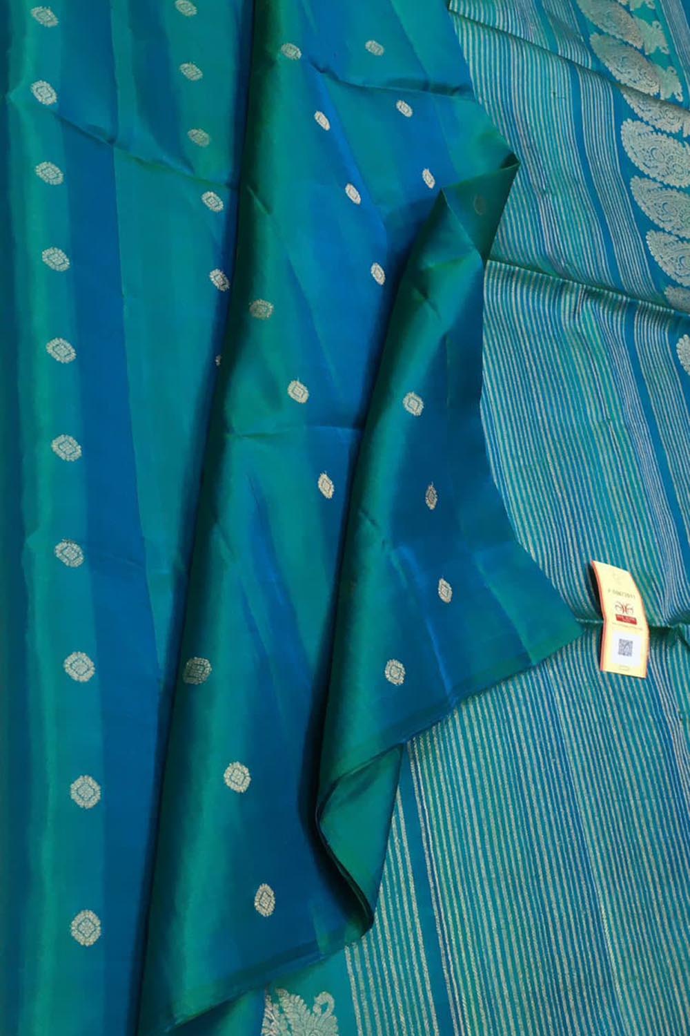 Exquisite Blue Handloom Kanjeevaram Pure Silk Saree - Luxurion World