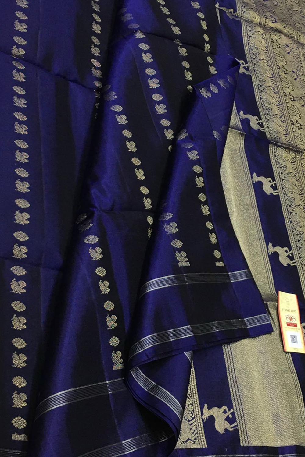 Exquisite Blue Handloom Kanjeevaram Pure Silk Saree - Luxurion World