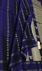 Exquisite Blue Handloom Kanjeevaram Pure Silk Saree - Luxurion World