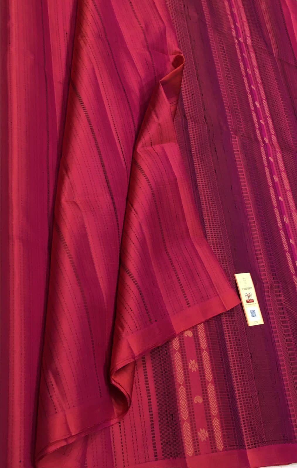Exquisite Pink Handloom Kanjeevaram Pure Silk Saree - Luxurion World