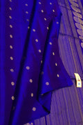 Blue Handloom Kanjeevaram Pure Silk Saree - Luxurion World