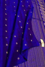 Blue Handloom Kanjeevaram Pure Silk Saree - Luxurion World