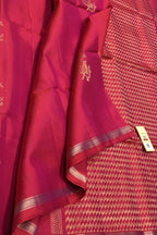 Exquisite Pink Handloom Kanjeevaram Pure Silk Saree - Luxurion World