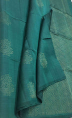 Blue Handloom Kanjeevaram Pure Silk Saree - Luxurion World