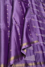 Exquisite Purple Handloom Kanjeevaram Pure Silk Saree - Luxurion World