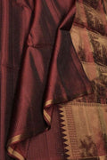 Exquisite Maroon Handloom Kanjeevaram Pure Silk Saree - Luxurion World