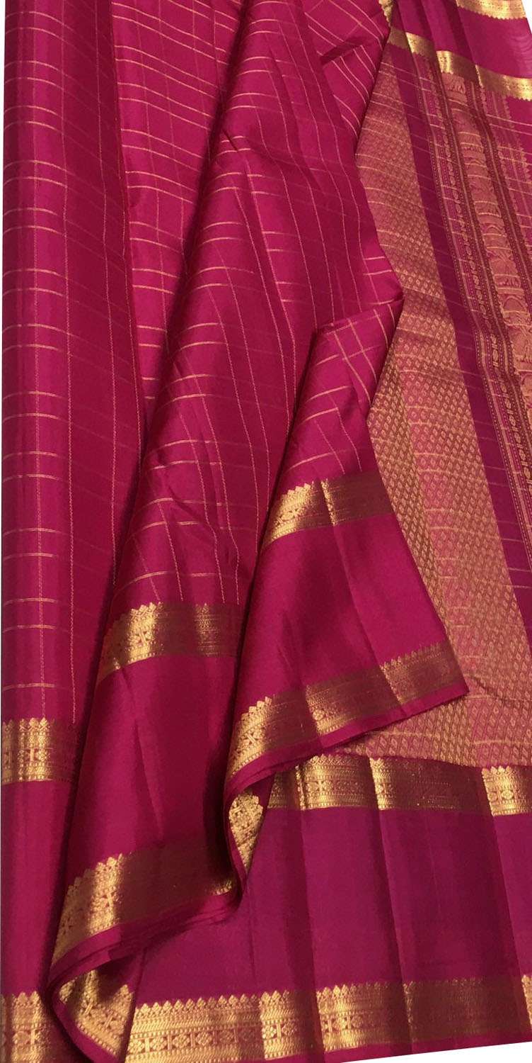 Exquisite Pink Handloom Kanjeevaram Pure Silk Saree - Luxurion World