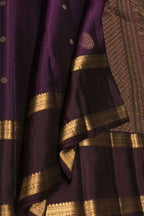 Exquisite Purple Handloom Kanjeevaram Pure Silk Saree - Luxurion World
