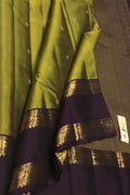 Green Handloom Kanjeevaram Pure Silk Saree - Luxurion World