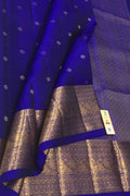 Blue Handloom Kanjeevaram Pure Silk Saree - Luxurion World