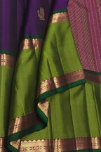 Exquisite Purple Handloom Kanjeevaram Silk Saree - Luxurion World