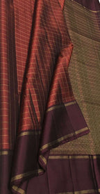 Exquisite Maroon Handloom Kanjeevaram Silk Saree - Luxurion World