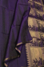 Exquisite Purple Handloom Kanjeevaram Silk Saree - Luxurion World
