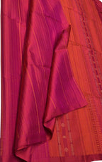 Rose Pink Handloom Kanjeevaram Silk Saree - Luxurion World