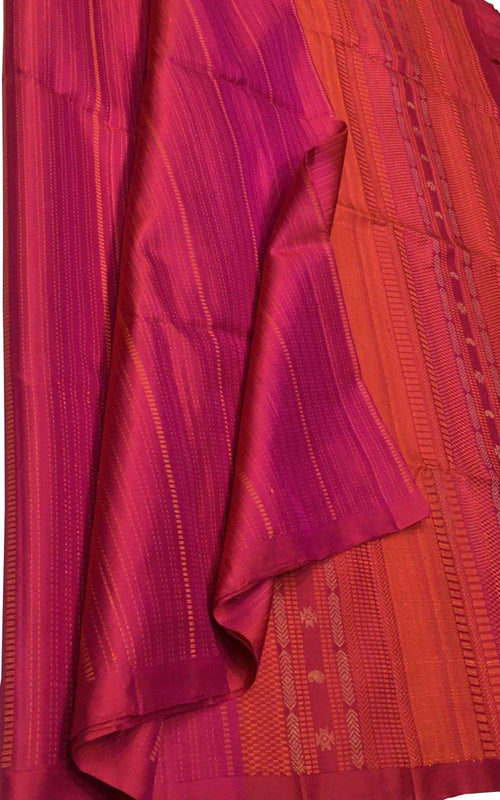 Rose Pink Handloom Kanjeevaram Silk Saree - Luxurion World