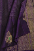 Exquisite Purple Handloom Kanjeevaram Silk Saree - Luxurion World
