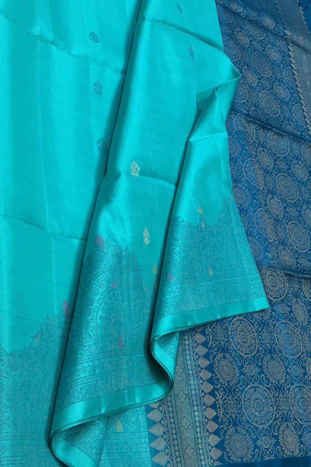 Royal Blue Handloom Kanjeevaram Silk Saree - Luxurion World