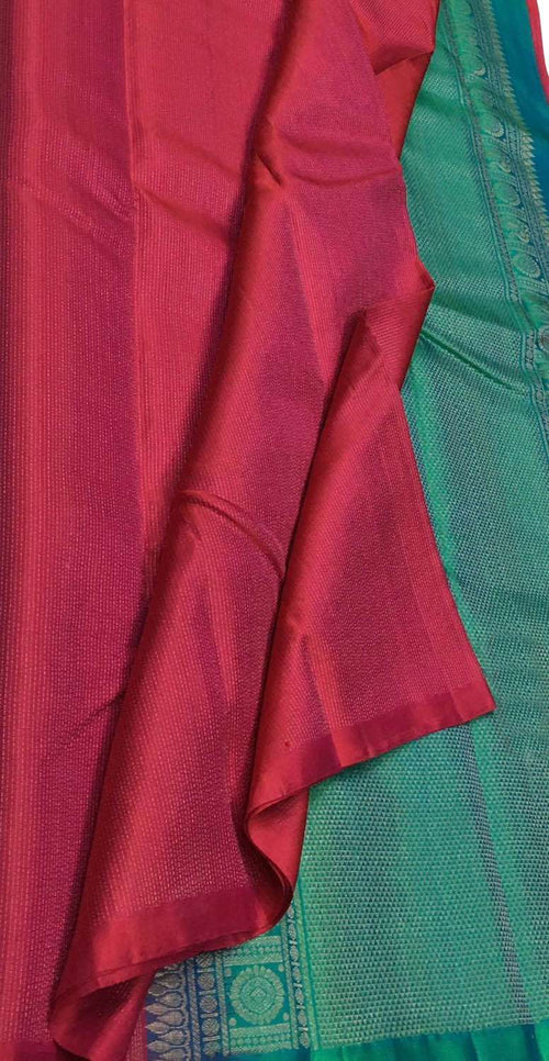 Exquisite Pink Handloom Kanjeevaram Silk Saree - Luxurion World