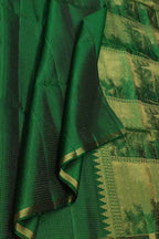 Green Handloom Kanjeevaram Pure Silk Saree - Elegant and Luxurious - Luxurion World