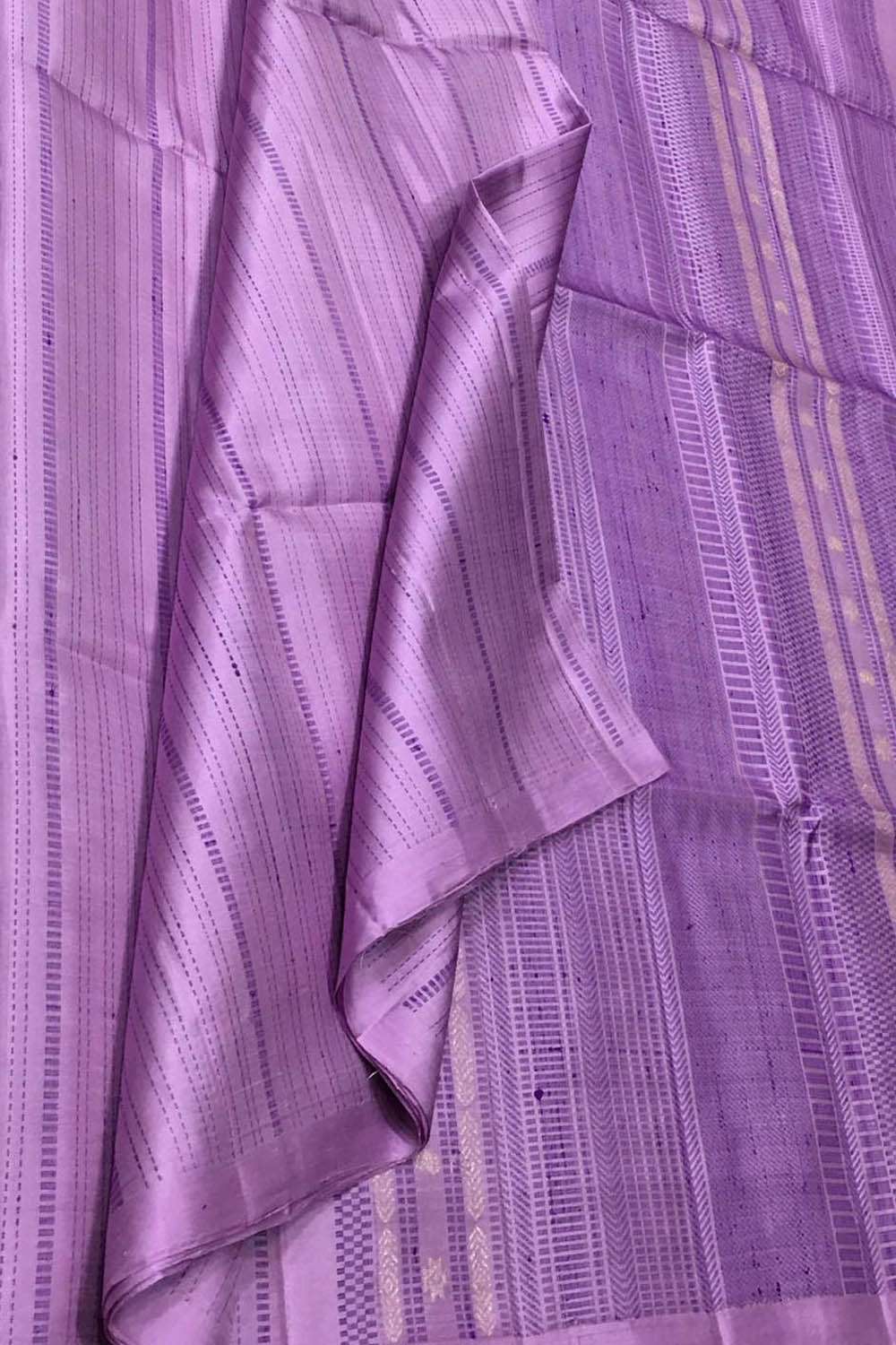 Exquisite Purple Handloom Kanjeevaram Silk Saree - Luxurion World